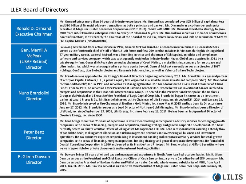 September 2017 Corporate Presentation – Lilis Energy Inc. – slide 18