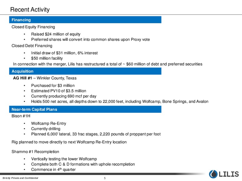 October 2016 Corporate Presentation – Lilis Energy Inc. – slide 4