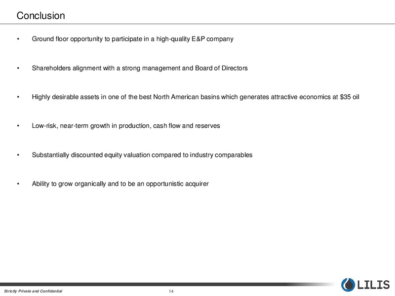 October 2016 Corporate Presentation – Lilis Energy Inc. – slide 13