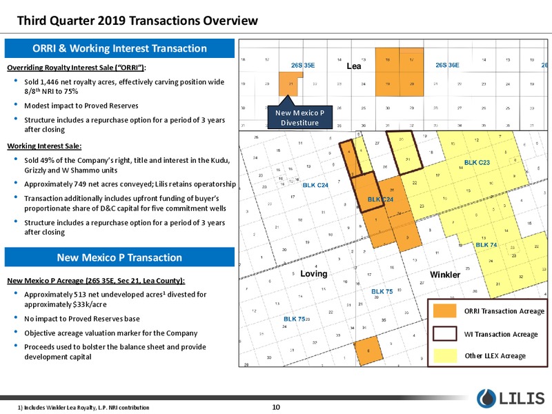 3Q 2019 Earnings Presentation – Lilis Energy Inc. – slide 9