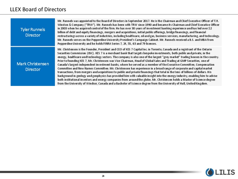 November 2017 Corporate Presentation – Lilis Energy Inc. – slide 23