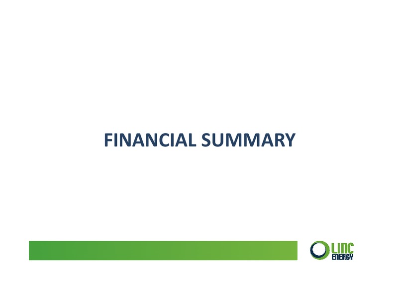 Annual General Meeting Company Presentation – Linc Energy Ltd. – slide 6