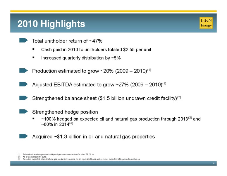 February 2011 Investor Presentation – Linn Energy, Llc – slide 3