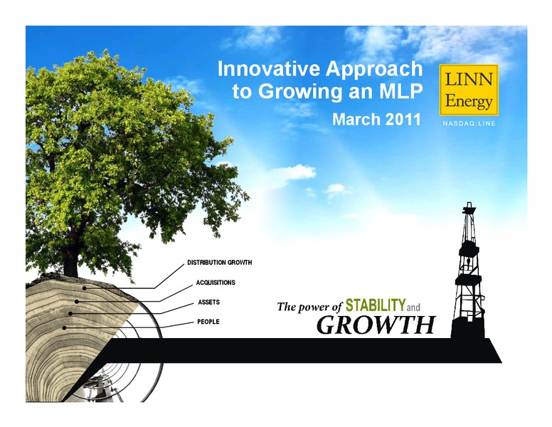 Innovative Approach To Growing an MLP – Linn Energy, Llc – slide 1