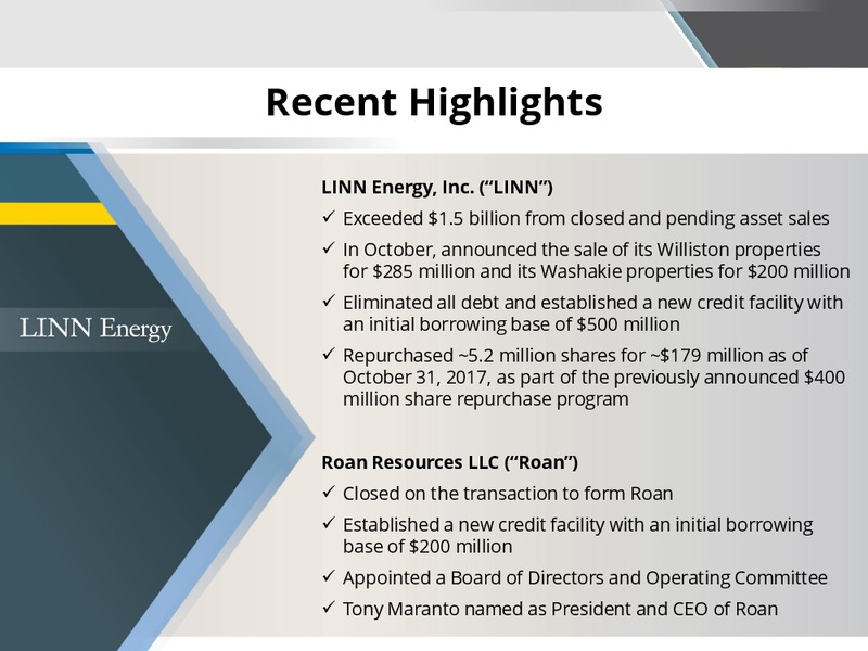 3Q Earnings Supplement – Linn Energy, Inc – slide 2