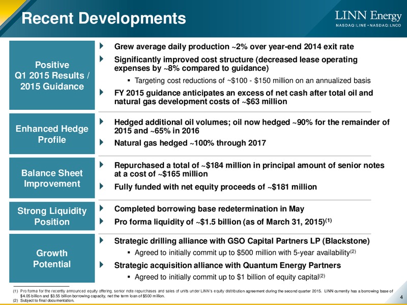 NAPTP MLP INVESTOR CONFERENCE – Linn Energy, Llc – slide 3