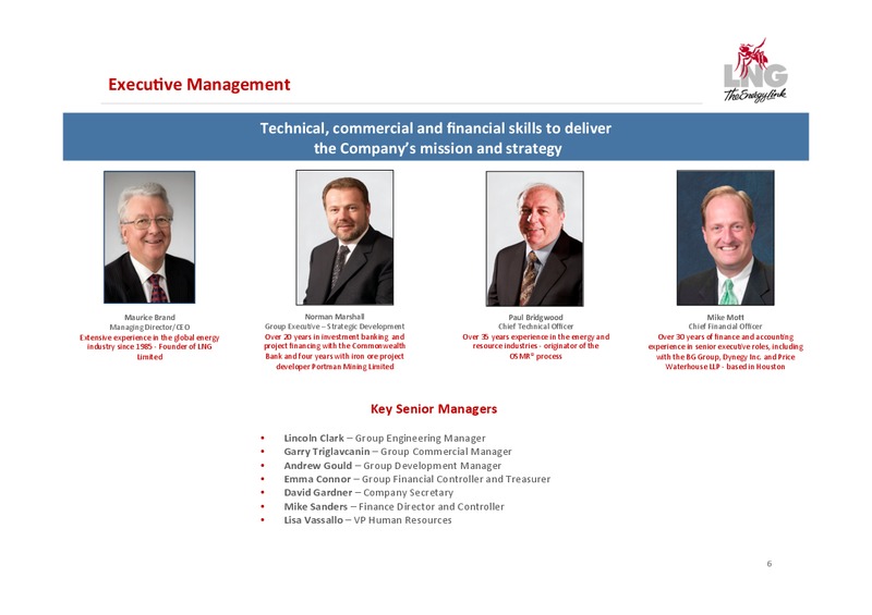 May 2015 Investor Presentation – Liquefied Natural Gas Ltd. – slide 6