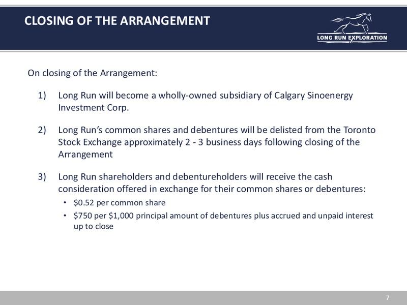 April 2016 Investor Presentation – Long Run Exploration Ltd. – slide 7