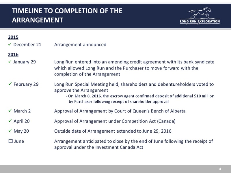 May 2016 Investor Presentation – Long Run Exploration Ltd. – slide 4
