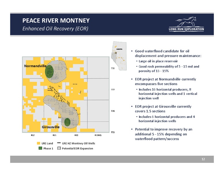 August 2015 Investor Presentation – Long Run Exploration Ltd. – slide 12