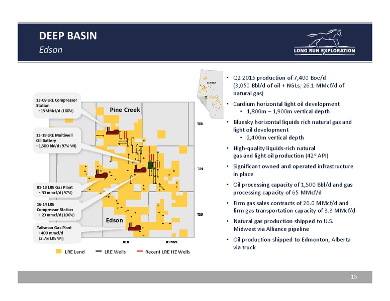 August 2015 Investor Presentation Update – Long Run Exploration Ltd. – slide 15