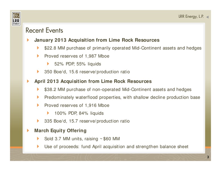 IPAA OGIS NEW YORK – LRR Energy LP – slide 3