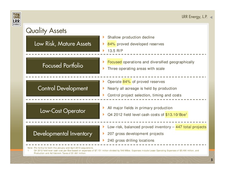 IPAA OGIS NEW YORK – LRR Energy LP – slide 5