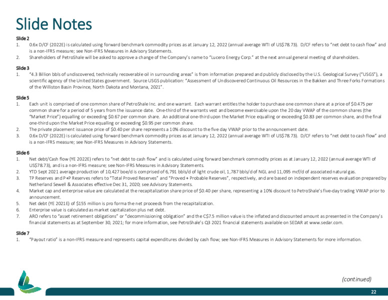 February 2022 Corporate Presentation – Lucero Energy Corp. – slide 22
