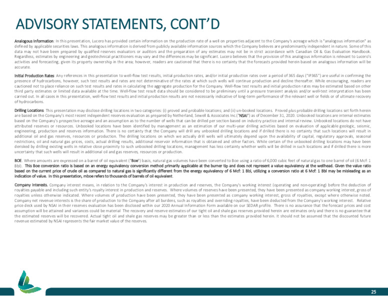 February 2022 Corporate Presentation – Lucero Energy Corp. – slide 25