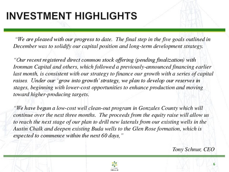 investor presentation – Lucas Energy, Inc. – slide 5