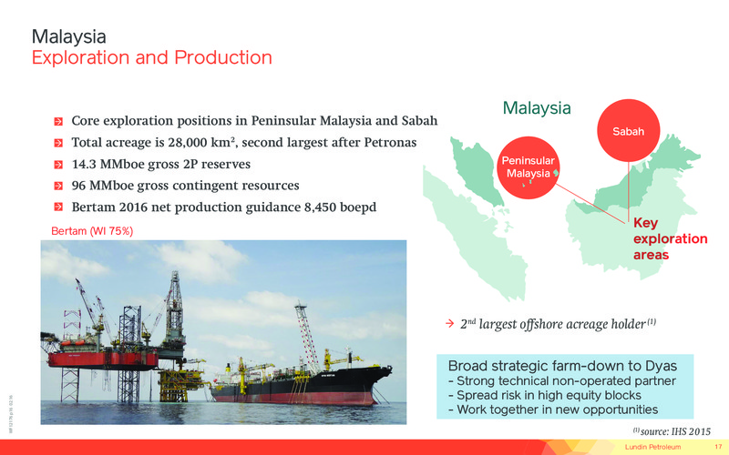 Corporate Presentation April 2016 – Lundin Petroleum – slide 17