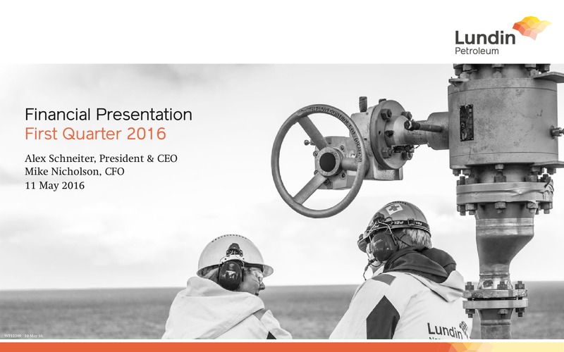 Q1 2016 Financial Presentation – Lundin Petroleum – slide 1