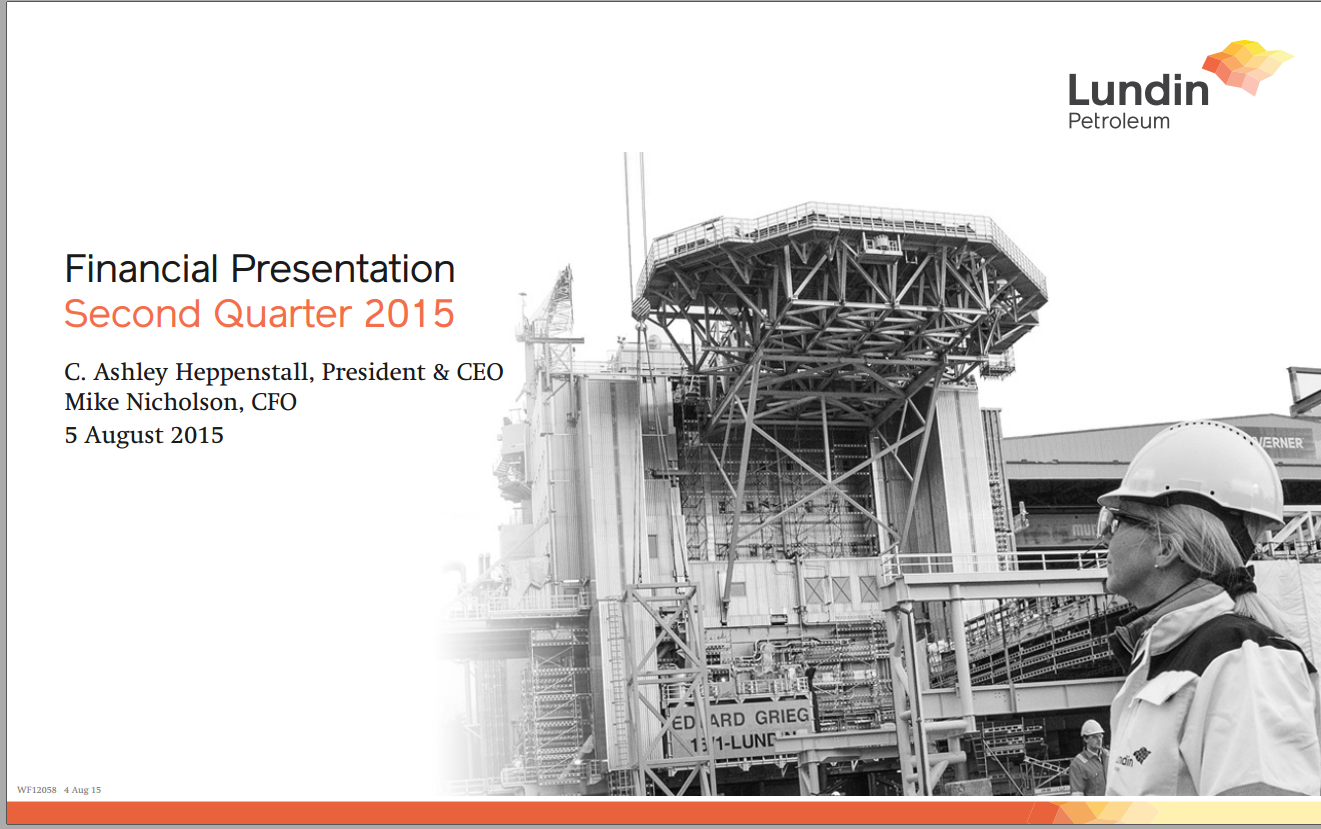 Q2 2015 Earnings Call – Lundin Petroleum – slide 1