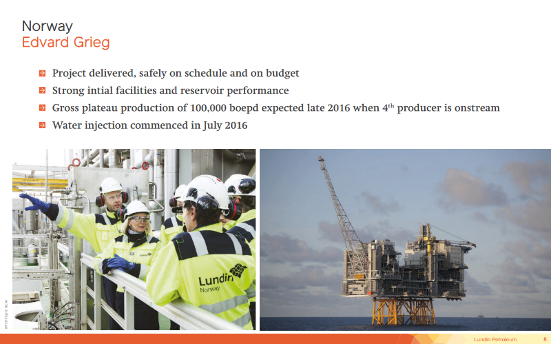 August 2016 Corporate Presentation – Lundin Petroleum – slide 8