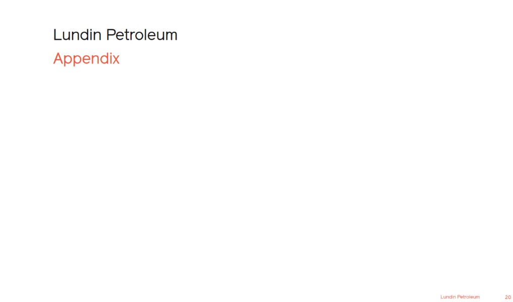 November 2017 Corporate Presentation – Lundin Petroleum – slide 20