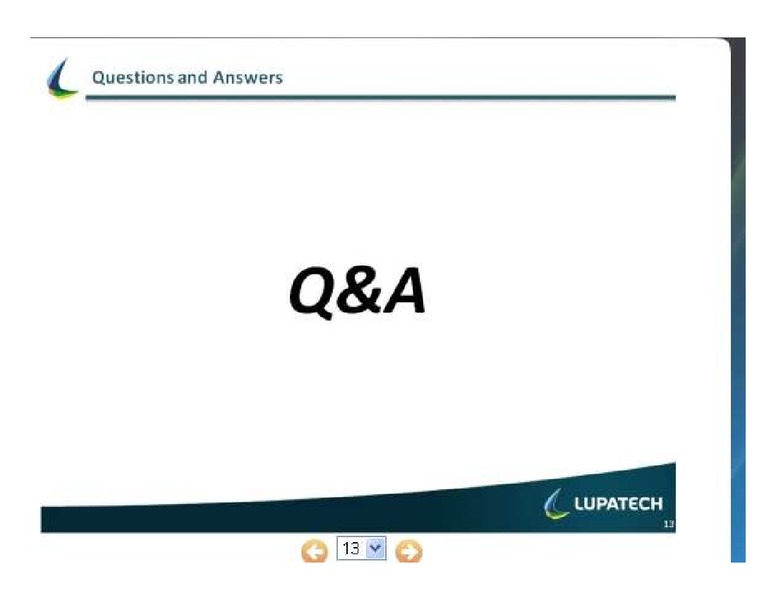 RESULTS PRESENTATION Q@ 2011 – Lupatech S.A – slide 13
