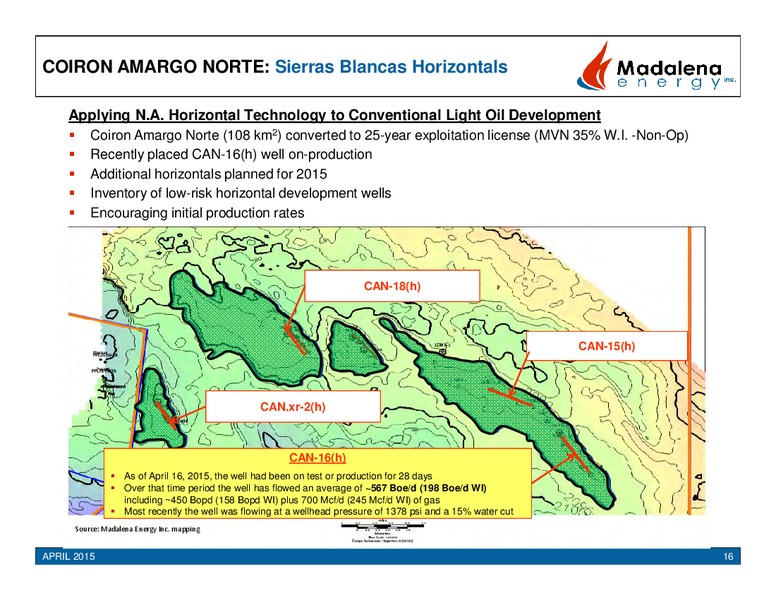 APRIL 2015 CORPORATE PRESENTATION – Madalena Energy Inc. – slide 15