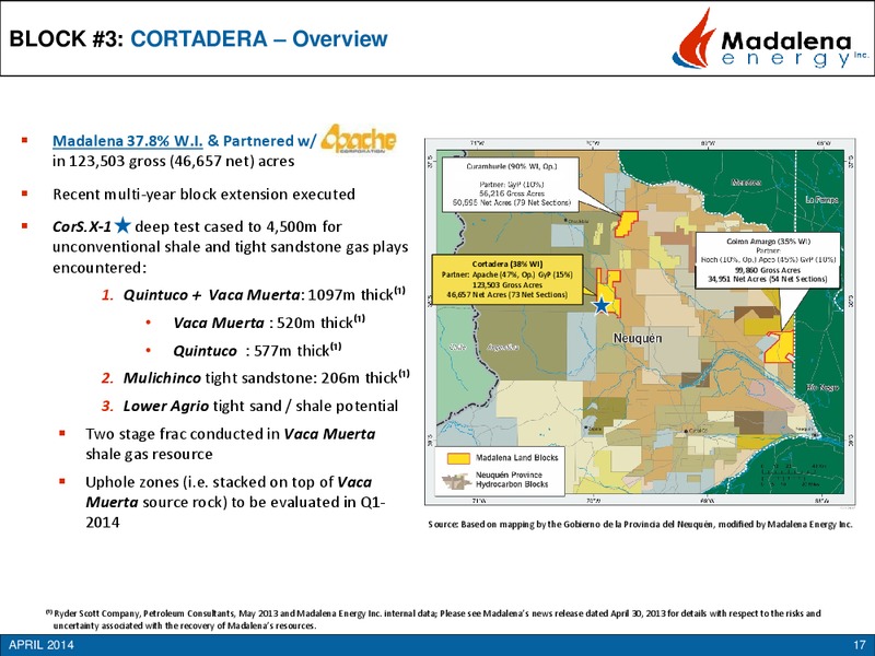 Investor Presentation – Madalena Energy Inc. – slide 16