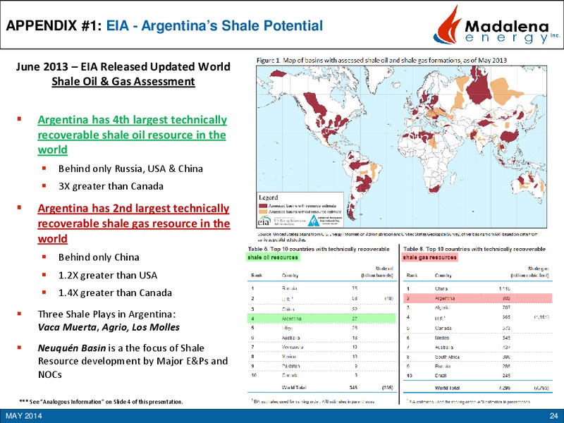 Q1 PRESENTATION 2014 – Madalena Energy Inc. – slide 22