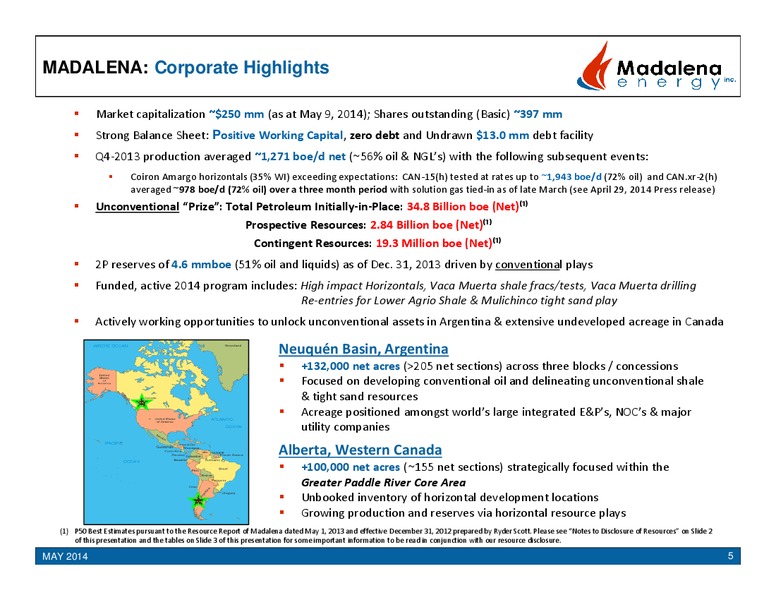 Investor Presentation – Madalena Energy Inc. – slide 3
