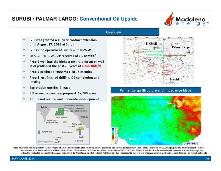 Strategic and Transformational Argentina Acquisition – Madalena Energy Inc. – slide 16