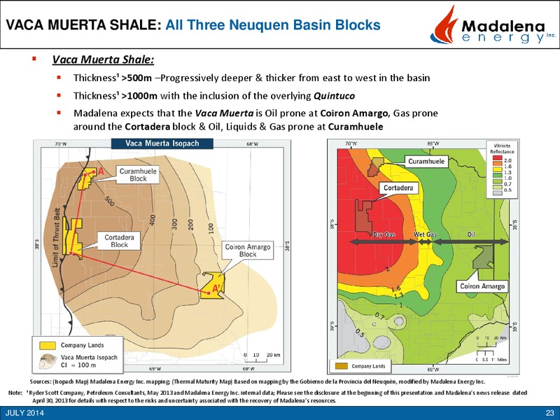 Argentina Acquisition – Madalena Energy Inc. – slide 21