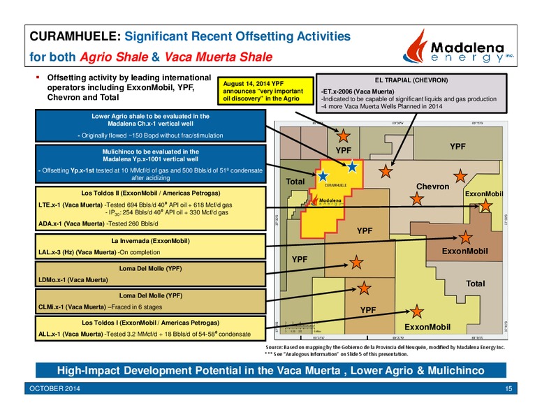 Corporate Presentation – Madalena Energy Inc. – slide 15