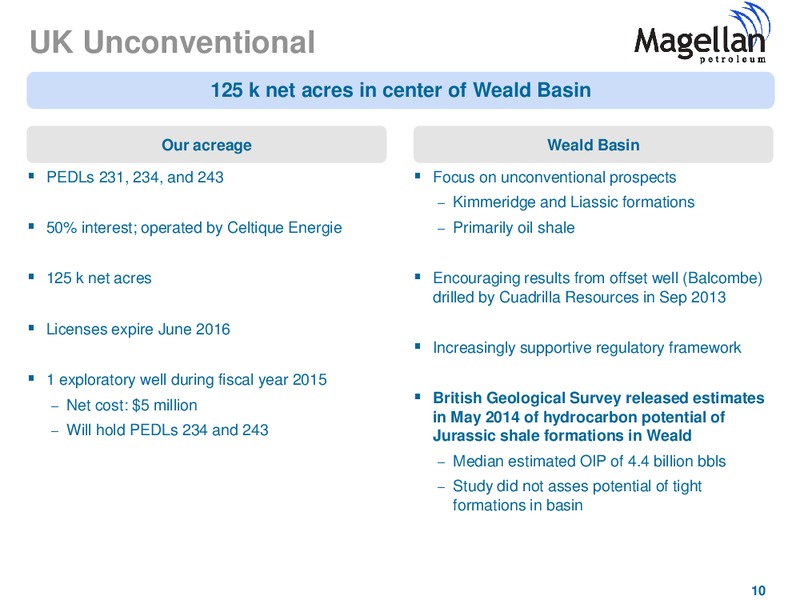 Investor Presentation – Magellan Petroleum Corp – slide 10