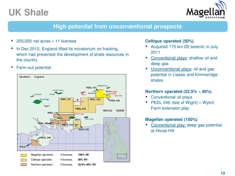 EURO PACIFIC CAPITAL GLOBAL INVESTMENT CONFERENCE – Magellan Petroleum Corp – slide 13
