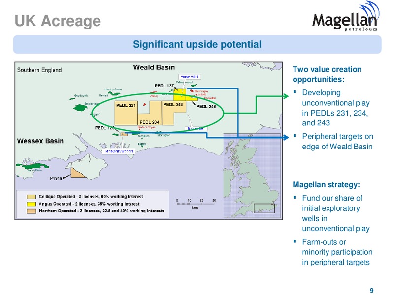 A year of operational and value catalysts – Magellan Petroleum Corp – slide 9