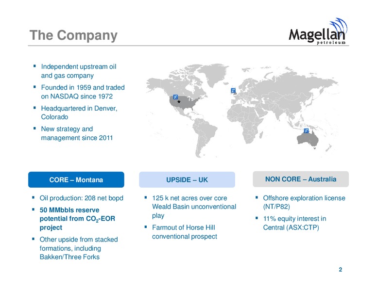 Investor Presentation – Magellan Petroleum Corp – slide 2