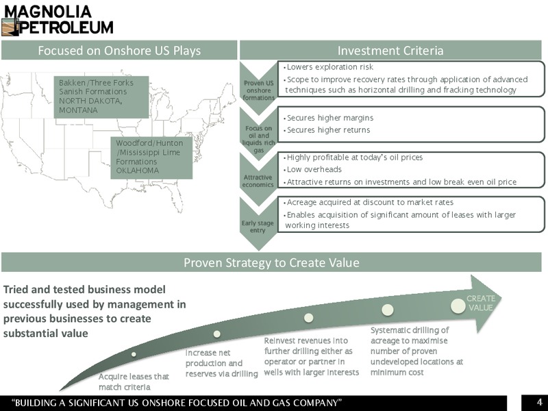 FY 2013 Results Presentation – Magnolia Petroleum – slide 4