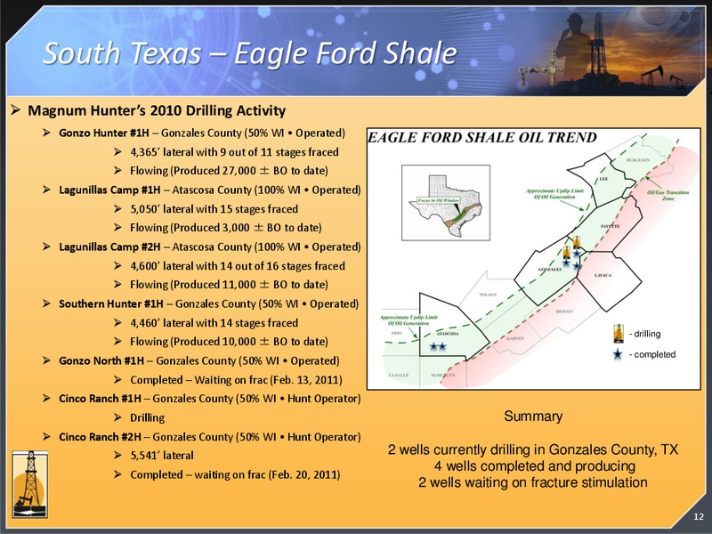Q4 2010 EARNINGS CALL – Magnum Hunter Resources Corp. – slide 11