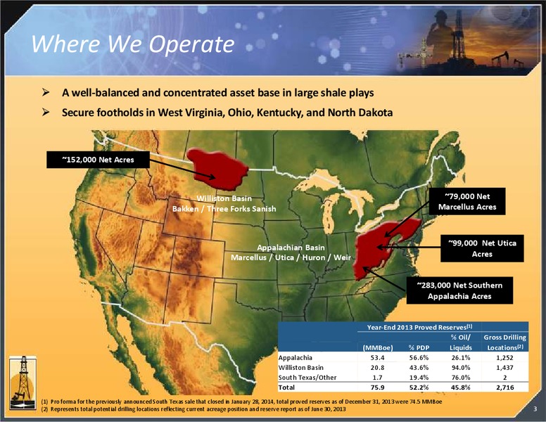 INVESTOR PRESENTATION – Magnum Hunter Resources Corp. – slide 3