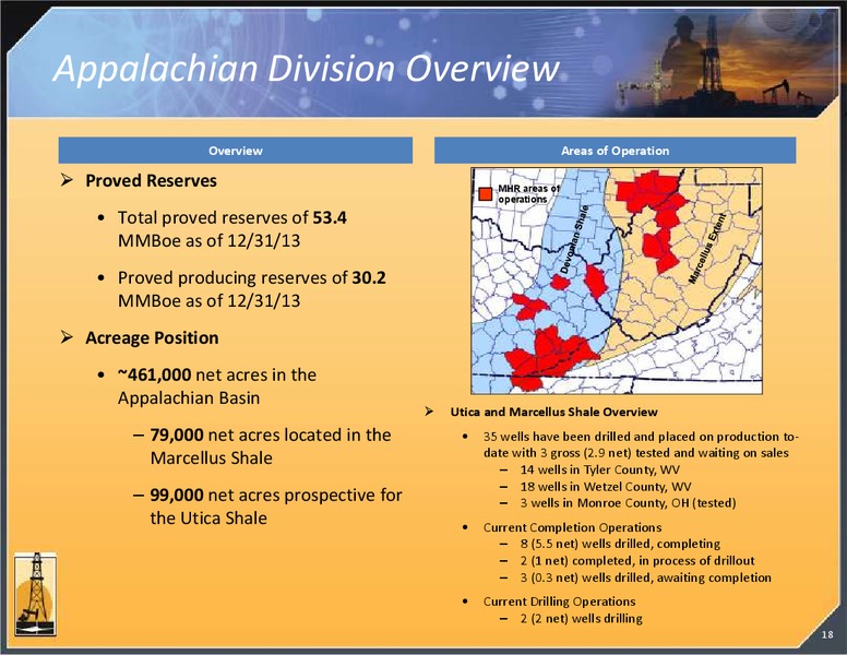 INVESTOR PRESENTATION – Magnum Hunter Resources Corp. – slide 18