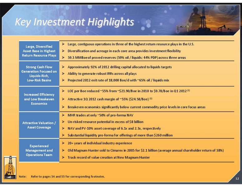 MAY 2012 CORPORATE PRESENTATION – Magnum Hunter Resources Corp. – slide 12