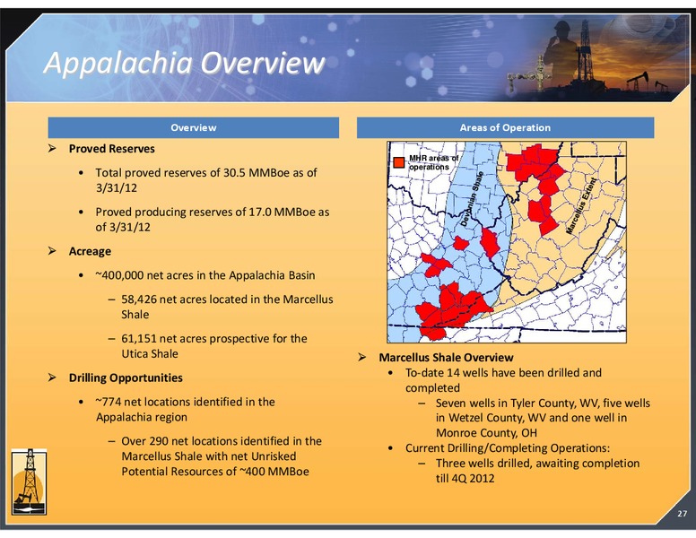 MAY 2012 CORPORATE PRESENTATION – Magnum Hunter Resources Corp. – slide 27