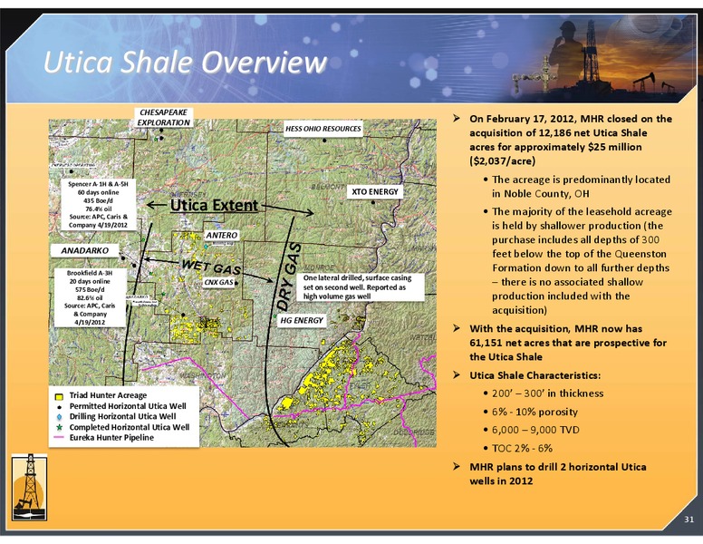 MAY 2012 CORPORATE PRESENTATION – Magnum Hunter Resources Corp. – slide 31