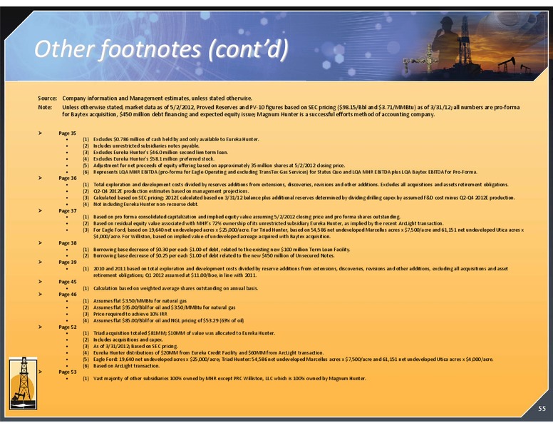 MAY 2012 CORPORATE PRESENTATION – Magnum Hunter Resources Corp. – slide 55
