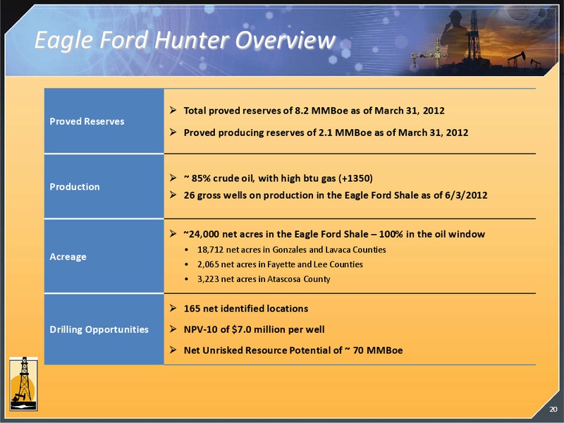 JUNE 2012 INVESTOR PRESENTATION – Magnum Hunter Resources Corp. – slide 20