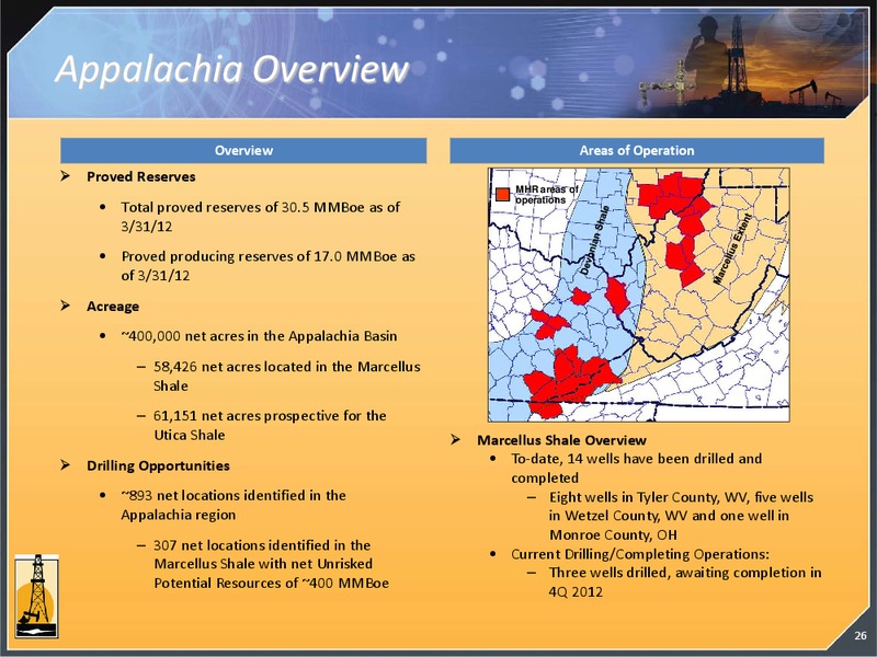 JUNE 2012 INVESTOR PRESENTATION – Magnum Hunter Resources Corp. – slide 26