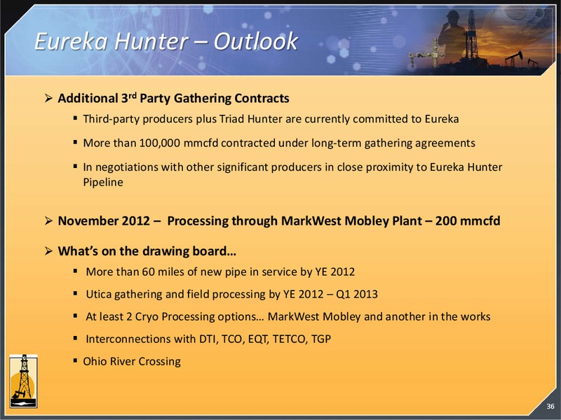 JUNE 2012 INVESTOR PRESENTATION – Magnum Hunter Resources Corp. – slide 36