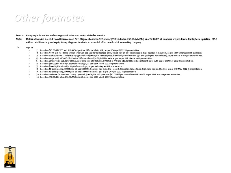 JUNE 2012 INVESTOR PRESENTATION – Magnum Hunter Resources Corp. – slide 46