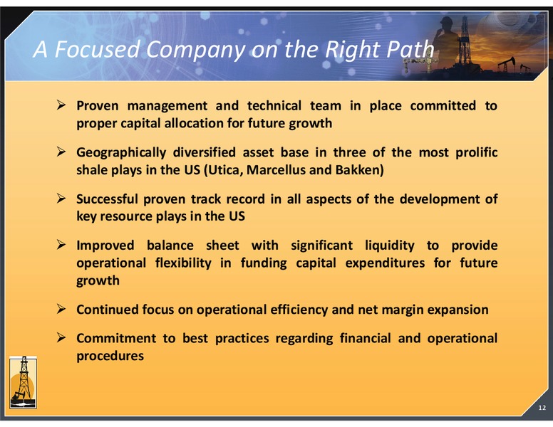 INVESTOR PRESENTATION – Magnum Hunter Resources Corp. – slide 12